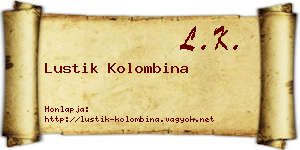 Lustik Kolombina névjegykártya